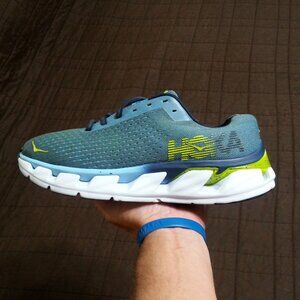 Hoka One Shoes  Women's 7.5 Elevon Sneakers Running Athletic Low Blue Fly Series